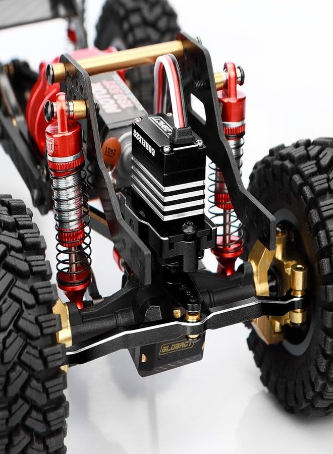 GLOBACT for TRX4M Servo 9kg High Torque Digital Servo Coreless Motor Servo HV 4.8V-8.4V with Servo Mount and Arm and Steering Link Set 1/18 RC Crawler Car Upgrade Accessories (Black) - Image 5